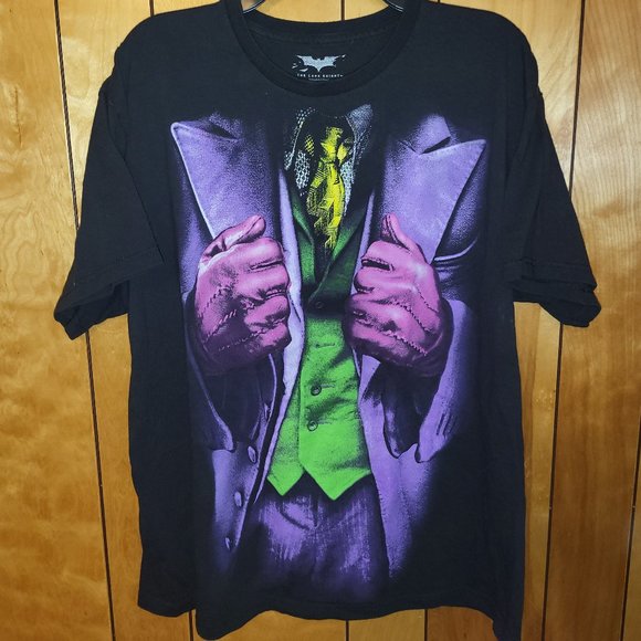 Vintage Heath Ledger JOKER Shirt XL Batman The Dark Knight Graphic t DC Comic D1 - Picture 1 of 5